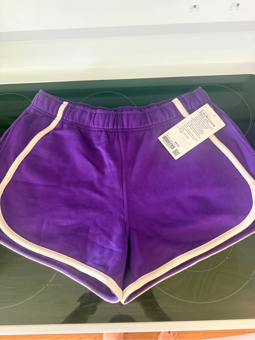 lululemon athletica Purple Athletic Shorts with Cream Trim